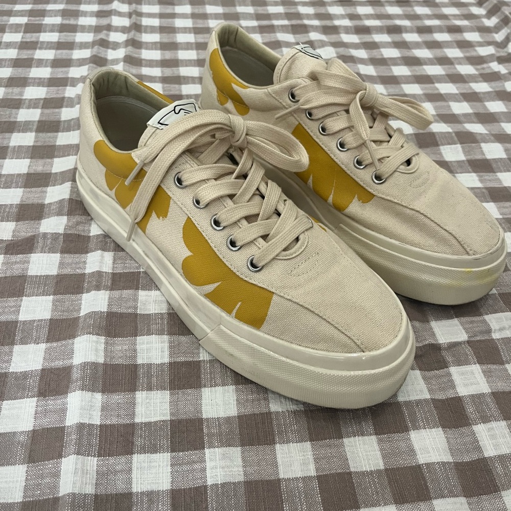 Stepney Workers Club Cream and Yellow Sneakers 42